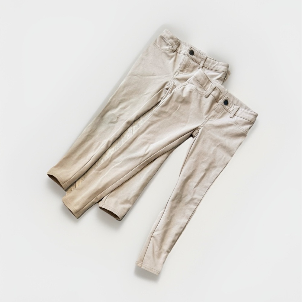 Lot of 2 GAP Kids Sz 6 Girls Khaki Ponte School Uniform Pants Slim
